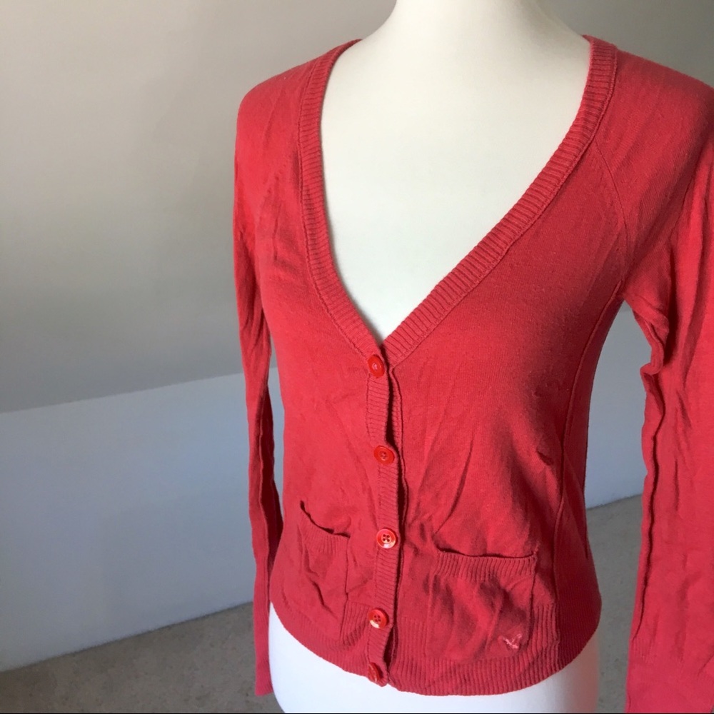 Strawberry Pink Casual Cardigan